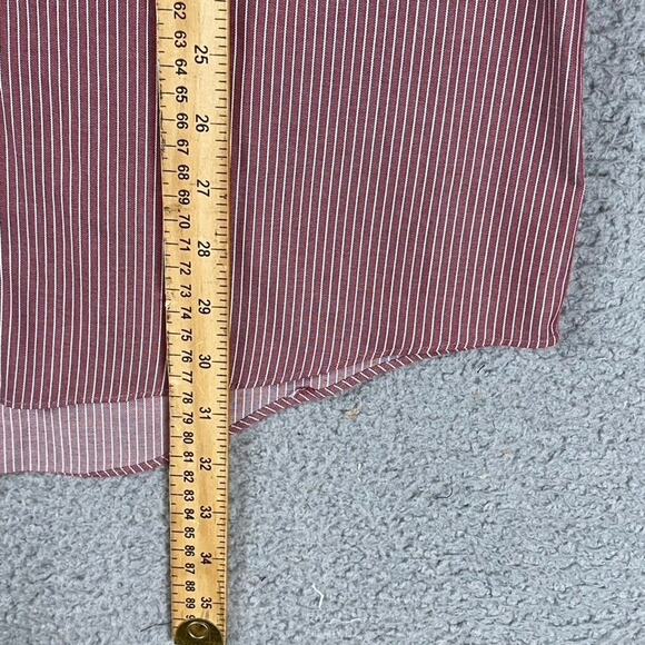 Donald J Trump Signature Collection Shirt Men's Large Red Striped Formal Causal - Picture 6 of 7